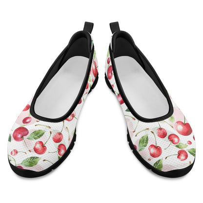 Cherry Bliss Women's Slip-On Shoes