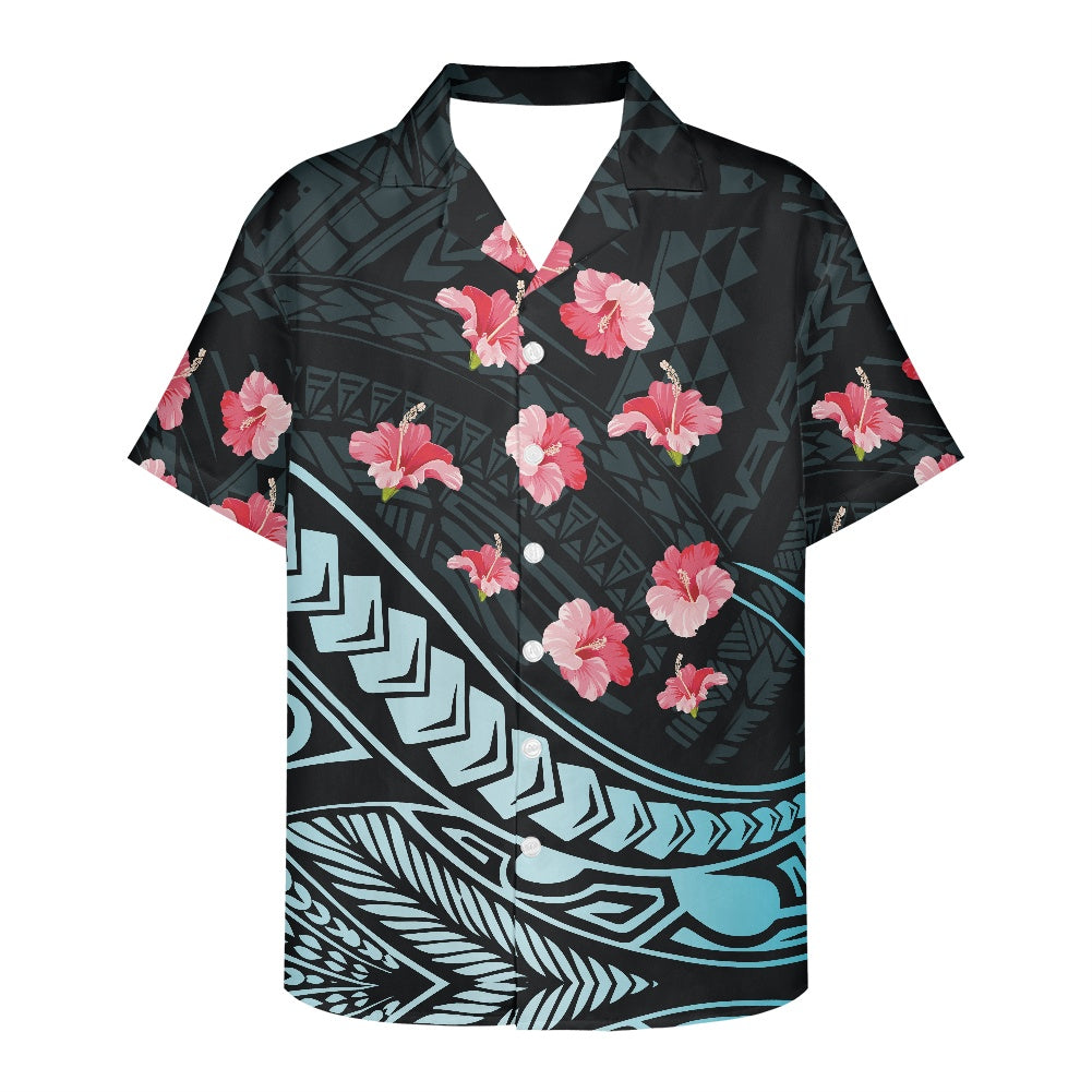 Hibiscus Tribal Hawaiian Shirt