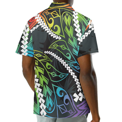 Rainbow Tribal Hawaiian Shirt