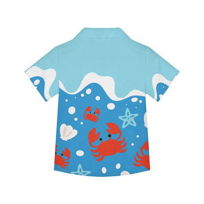 Crab Ocean Hawaiian Shirt for Kids