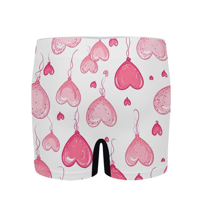Heart Balloon Print Men's Boxer Briefs