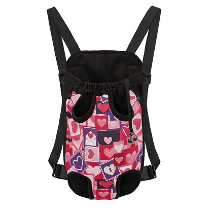 Love Stamp Print Pet Backpack Carrier