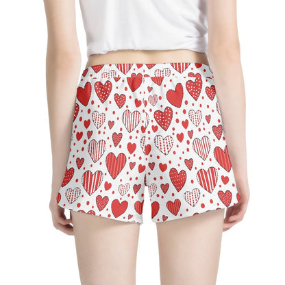 Red Heart Patchwork Women’s Shorts
