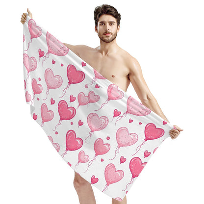 Floating Hearts Bath Towel