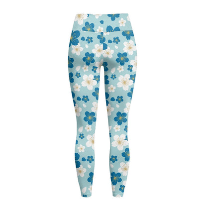 Blue Blossom Women's Yoga Pants with Pockets