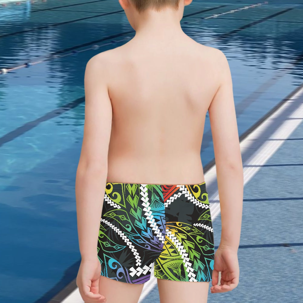 Multicolor Tribal Boy's Swimming Trunks