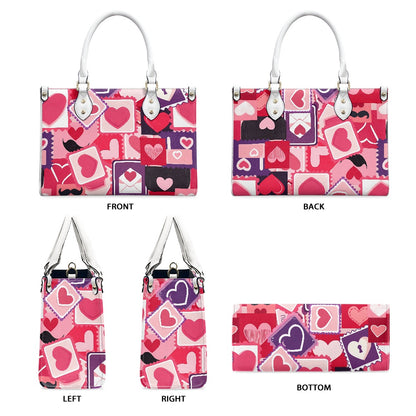 Chic Valentine's Pattern PU Handbag