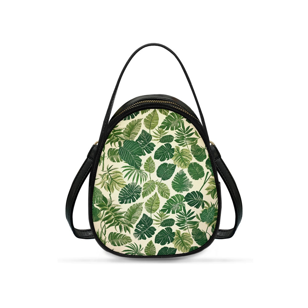 Green Leaf Stylish Double-Layer Women’s Leather Square Bag