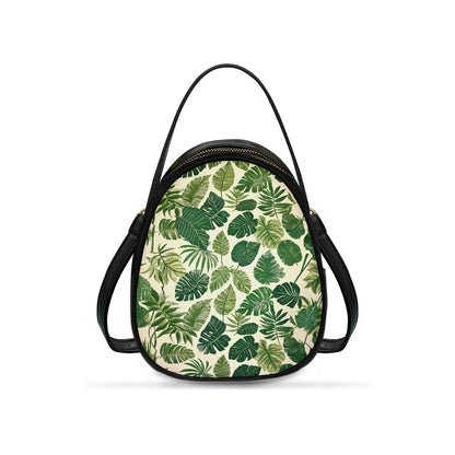 Green Leaf Stylish Double-Layer Women’s Leather Square Bag