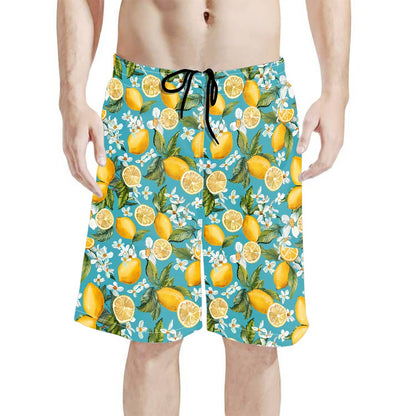 Men's Lemon Print Swim Shorts
