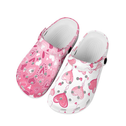 Dual Pink Heart Pattern Adult – Clogs