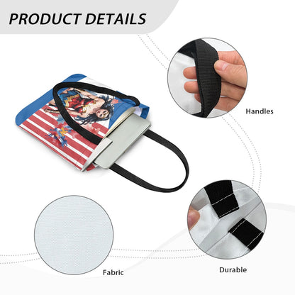Wonder Woman American Flag Cloth Tote Bag