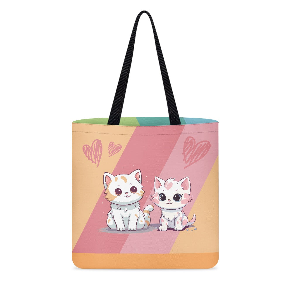 Adorable Cat Duo Cloth Tote Bag