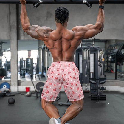 Men's Lip and Heart Print Swim Shorts