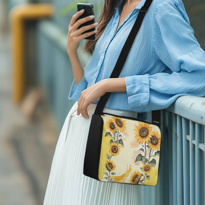 Sunflower Design Large Capacity Underarm Bag