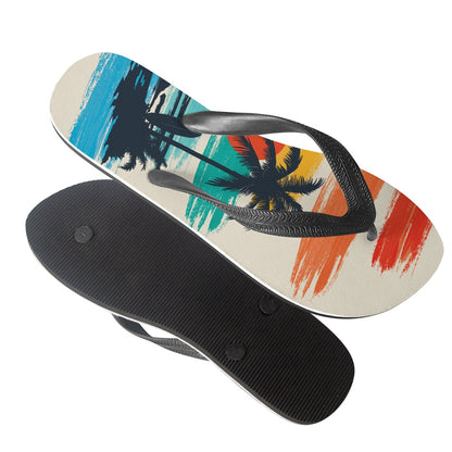 Retro Palm Beach Flip Flops
