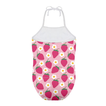 Strawberry Print Kids’ One-Piece Swimsuit