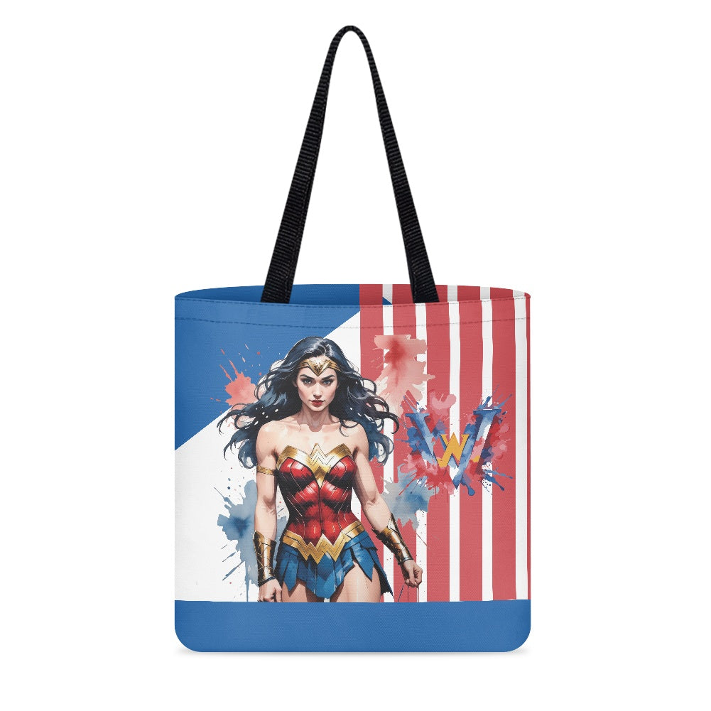 Wonder Woman American Flag Cloth Tote Bag