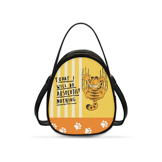 Lazy Cat Playful Double-Layer Women’s Leather Square Bag