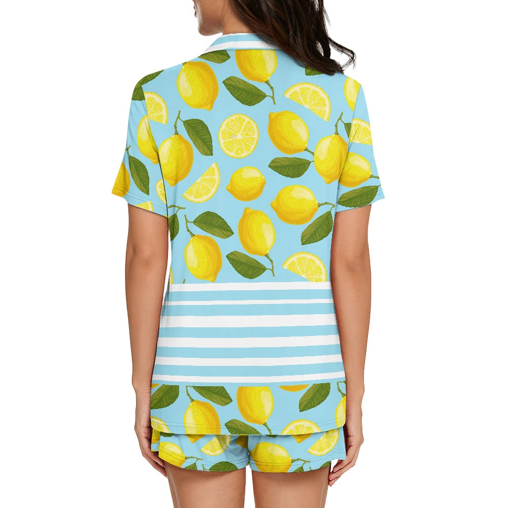 Lemon Stripe Pajama Set