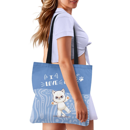 I Love Cats Cloth Tote Bag