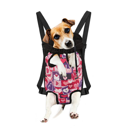 Love Stamp Print Pet Backpack Carrier