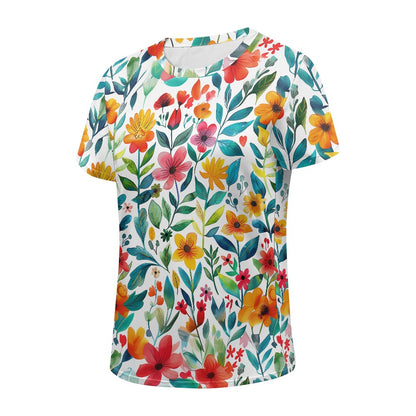 Floral Bloom Ladies' Round Neck T-Shirt