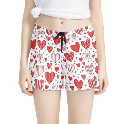 Red Heart Patchwork Women’s Shorts