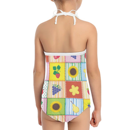 Patchwork Fruit Kids’ One-Piece Swimsuit