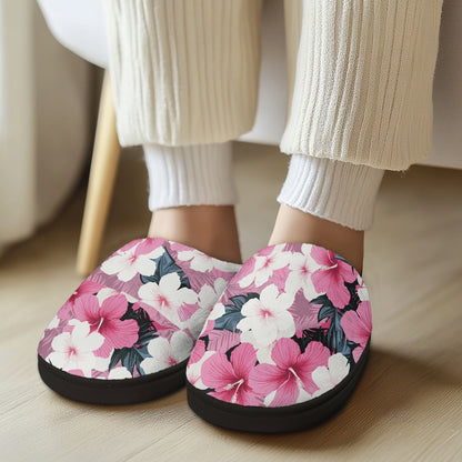 Tropical Blossom Cotton Slippers
