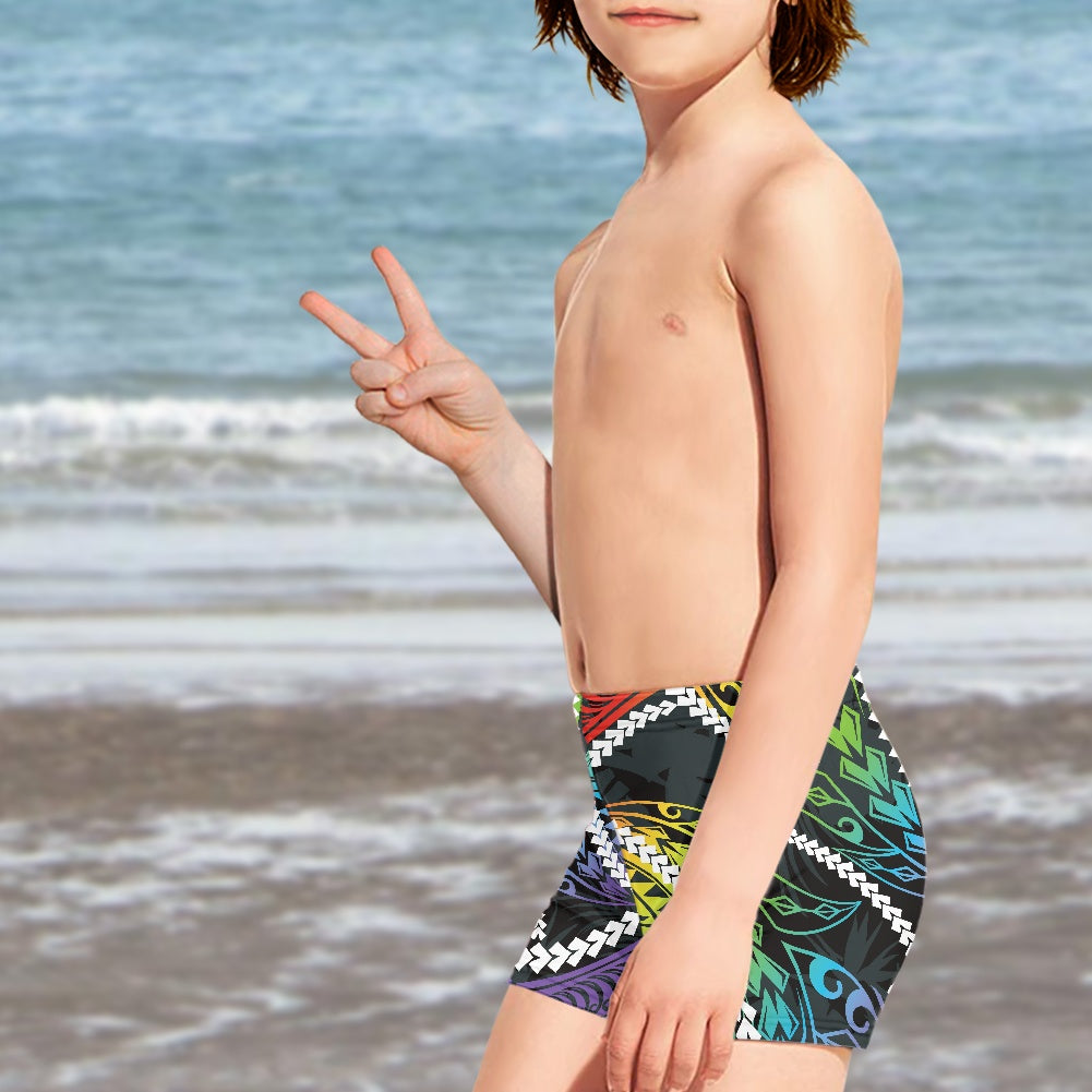 Multicolor Tribal Boy's Swimming Trunks