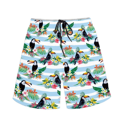 Men's Tropical Toucan Print Swim Shorts
