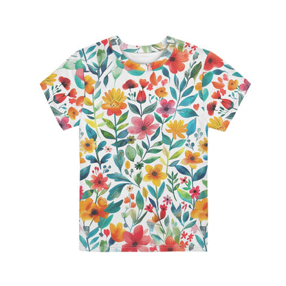 Vibrant Floral Print Children's T-shirt