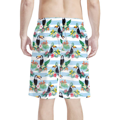 Men's Tropical Toucan Print Swim Shorts