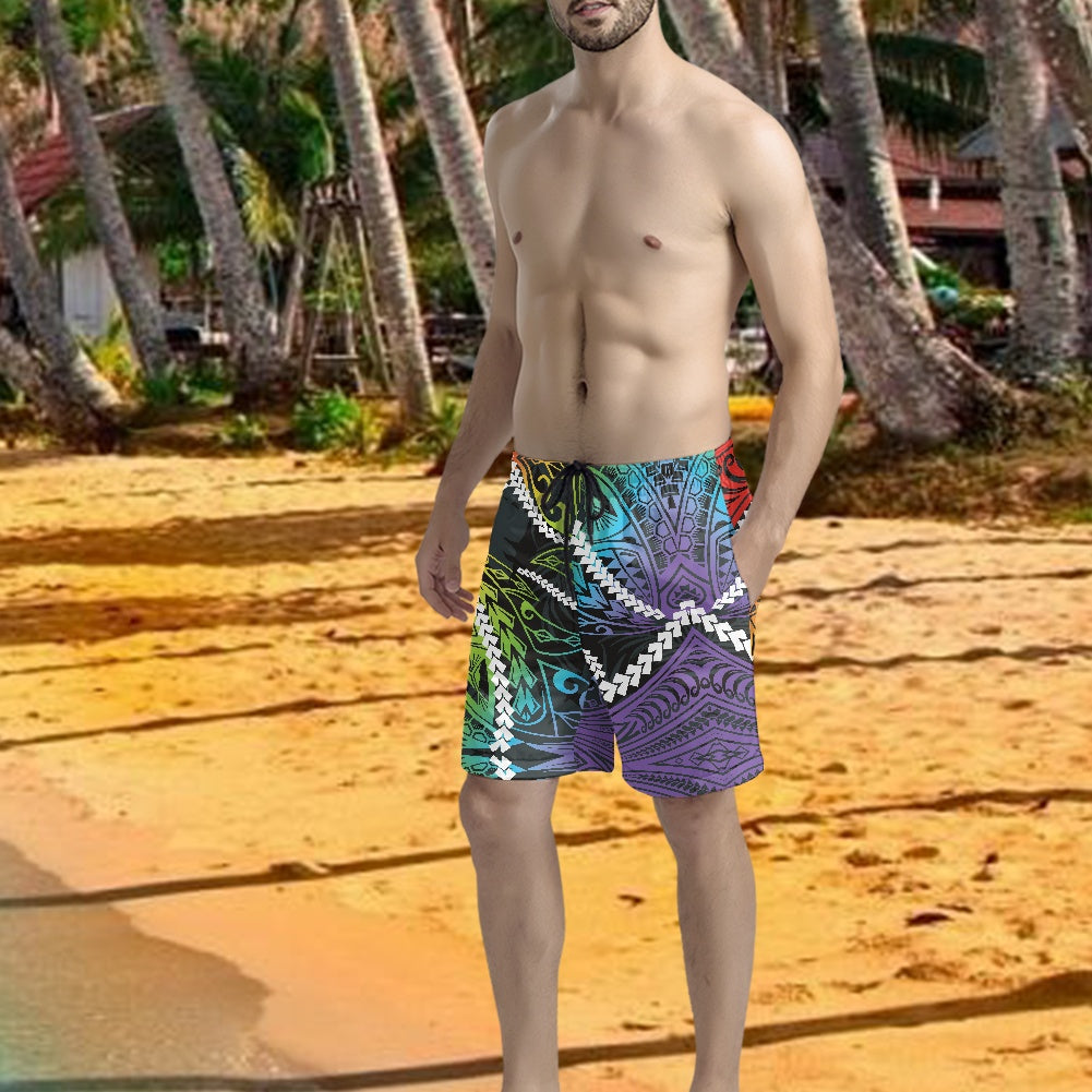 Men's Tribal Multi-Color Swim Shorts 