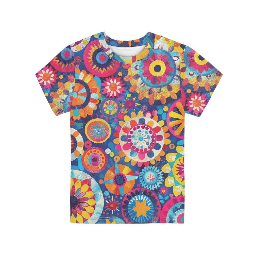 Colorful Mandala Print Children's T-shirt