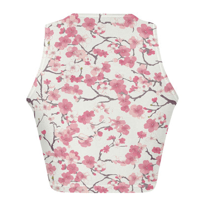 Stylish Cherry Blossom Floral Women’s Tight Tank Top