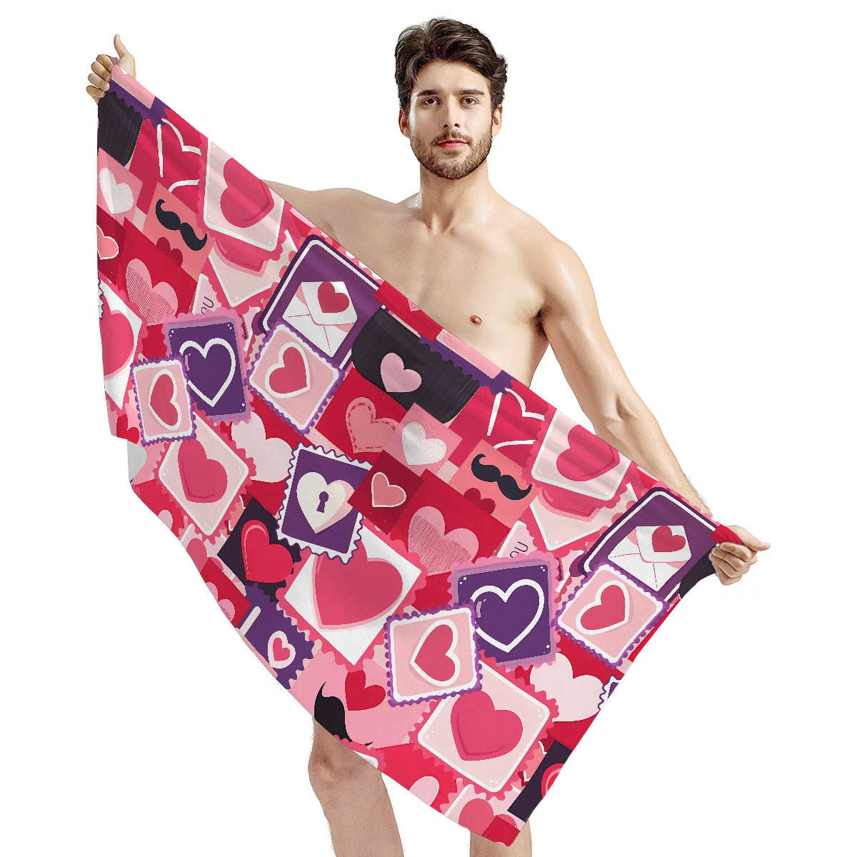 Heart Patchwork Towel