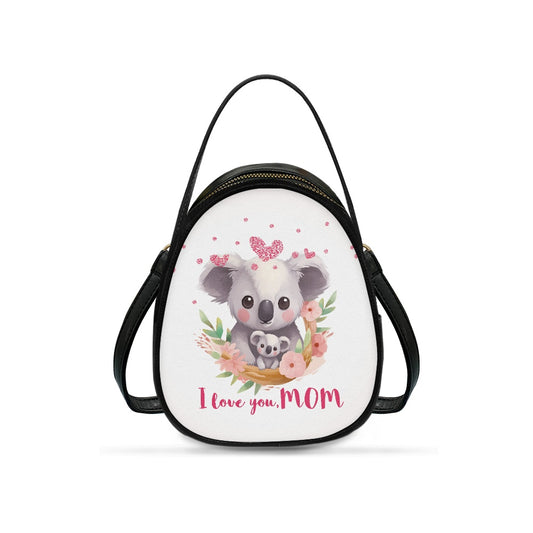 Koala Mom Adorable Double-Layer Women’s Leather Square Bag
