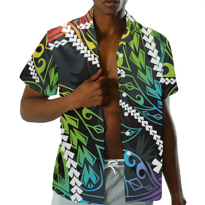 Rainbow Tribal Hawaiian Shirt