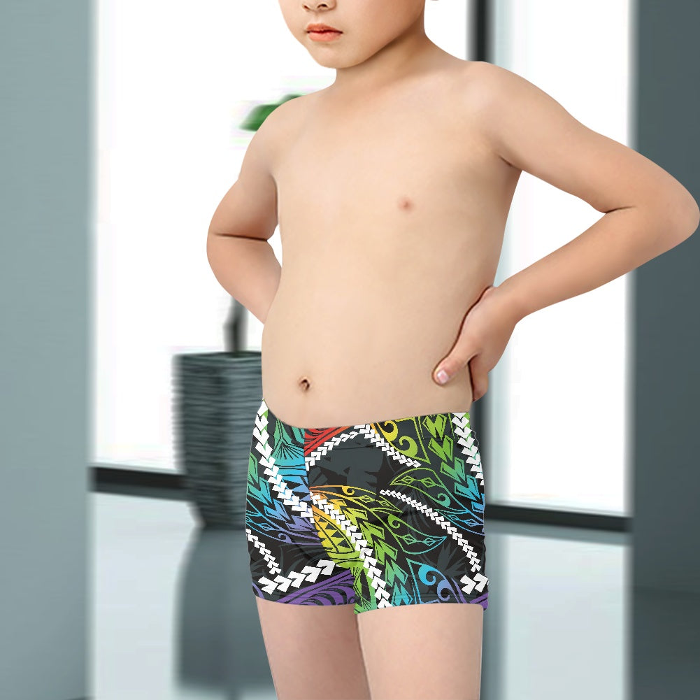 Multicolor Tribal Boy's Swimming Trunks