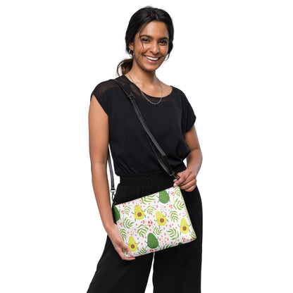 all over print crossbody bag black back