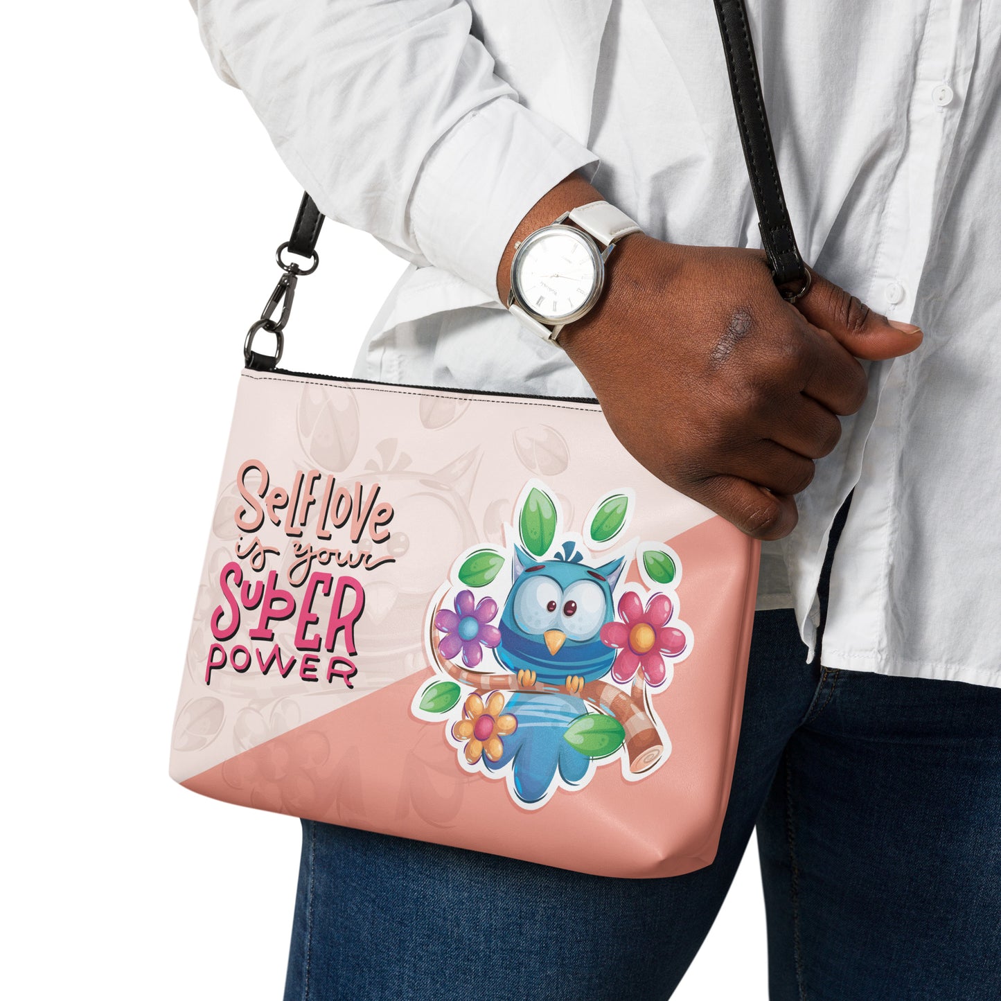 Believe in Yourself Owl Crossbody Bag