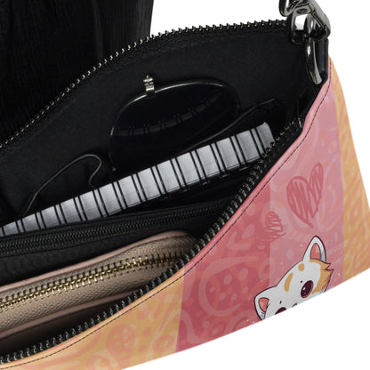 all over print crossbody bag black back