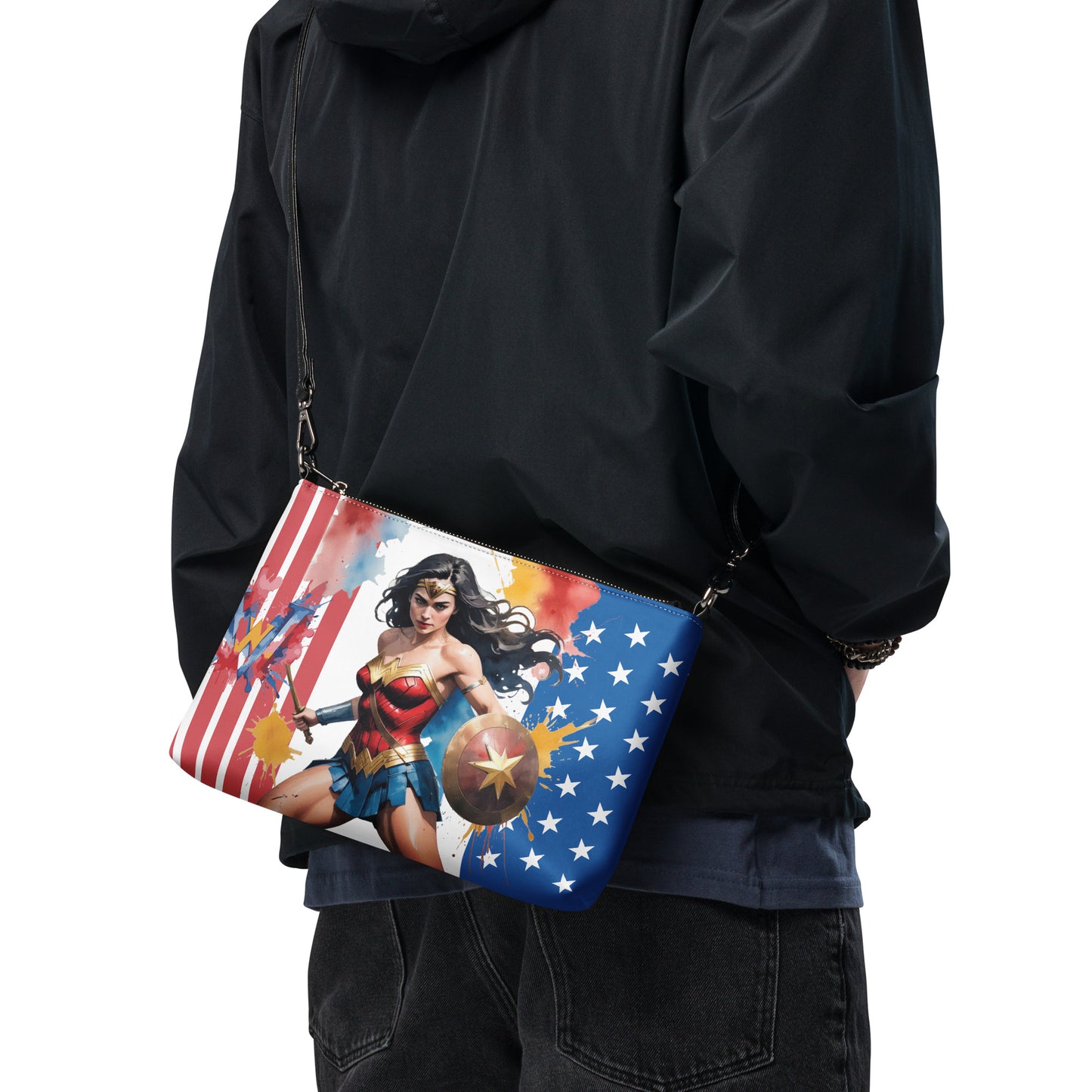 Wonderwoman Flag Crossbody Bag