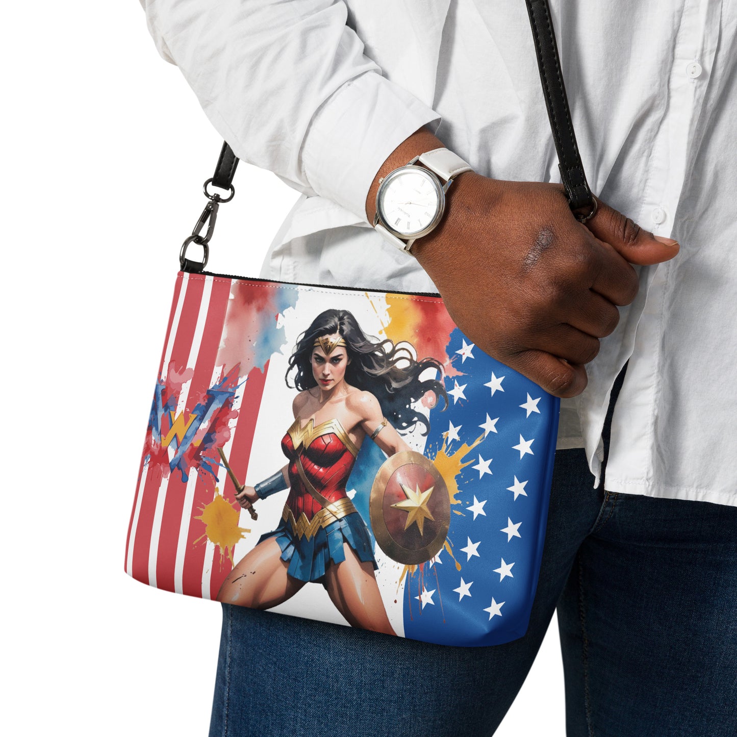 Wonderwoman Flag Crossbody Bag