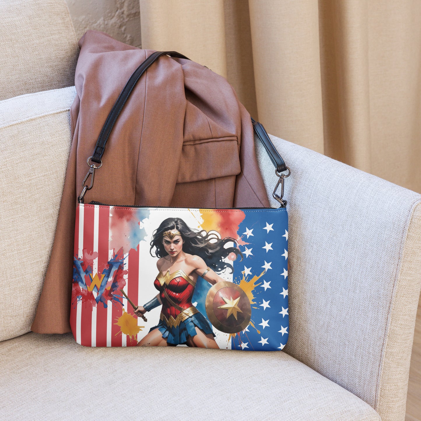 Wonderwoman Flag Crossbody Bag