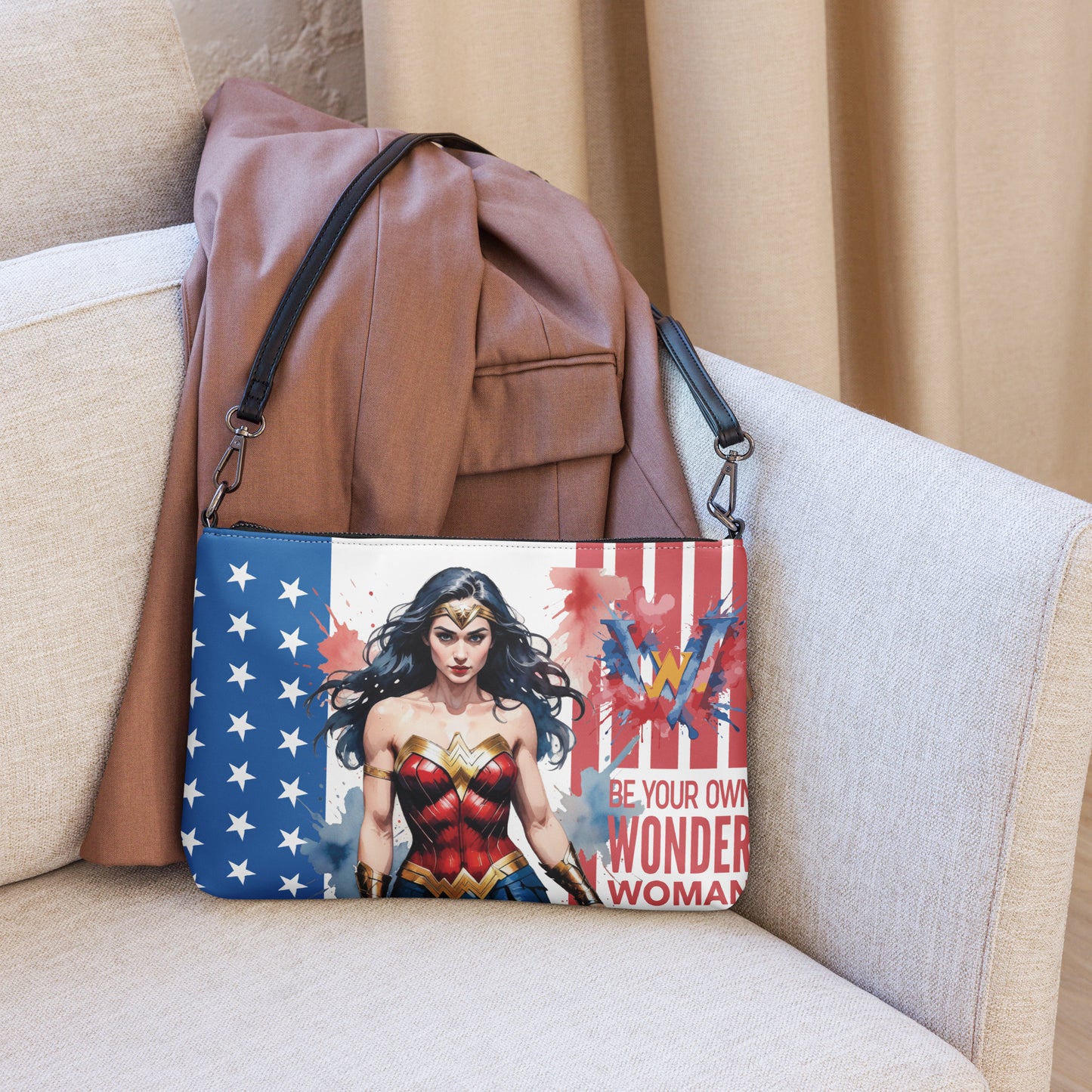 Wonderwoman Flag Crossbody Bag