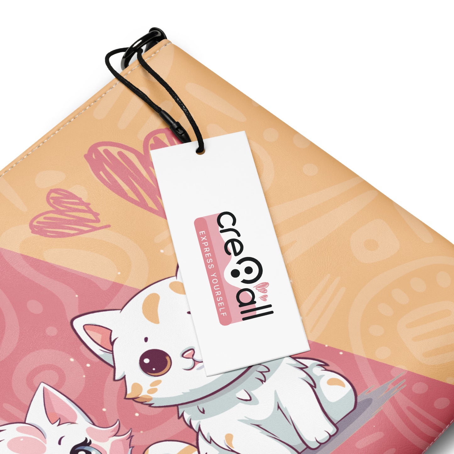 Cute Orange and Pink Cats Crossbody Bag