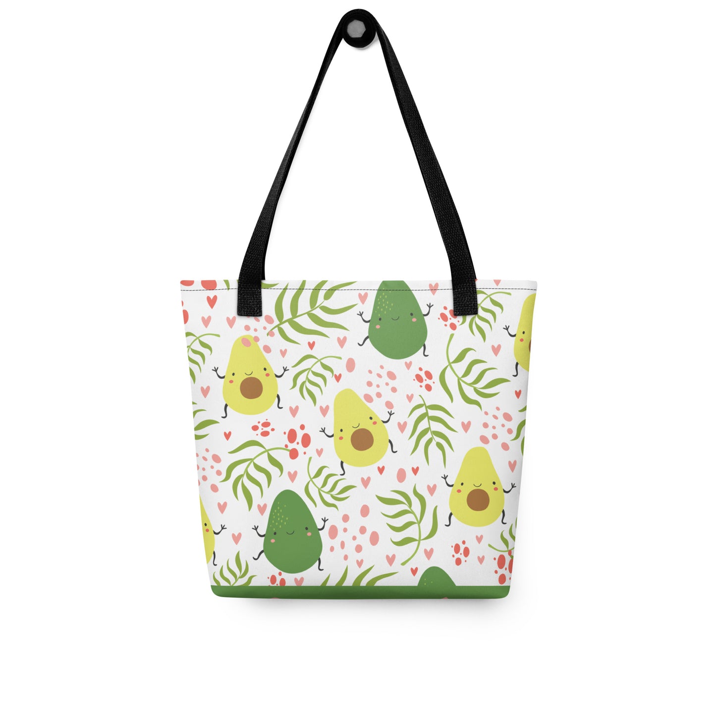 all over print tote bag black 15x15